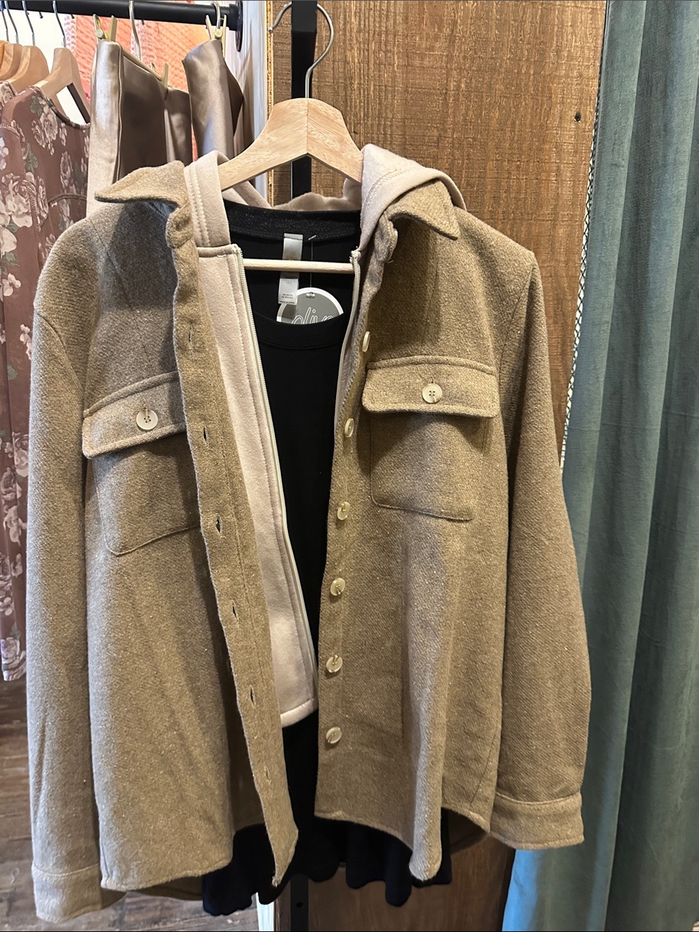 Hem & Thread Taupe Lightweight Shacket Jacket
